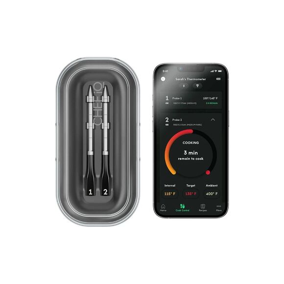 CHEF iQ Set of 2 Smart Meat Thermometer for Grilling Wireless Bluetooth with App - Picture 1 of 4